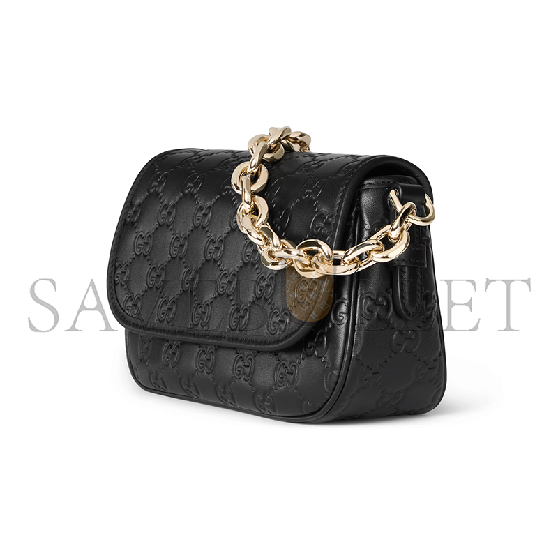 GUCCI GG EMBLEM SMALL SHOULDER BAG 847448 AAFDV 1000 (20.5*13*7cm) GUCCI GG EMBLEM SMALL SHOULDER BAG 847448 AAFDV 1000 (20.5*13*7cm)